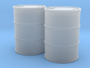 1/35 metal liquid barrels (no bottom) in Clear Ultra Fine Detail Plastic