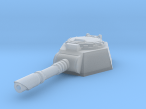 28mm laser cannon turret flat bottom in Clear Ultra Fine Detail Plastic