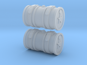 28mm barrels for tank with star in Clear Ultra Fine Detail Plastic