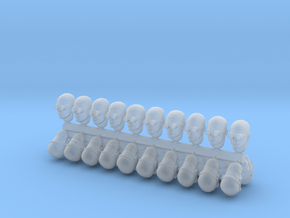 28mm goggles bald heads in Clear Ultra Fine Detail Plastic