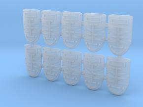 28mm Space crusader shields in Clear Ultra Fine Detail Plastic