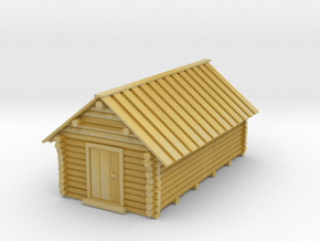 1/100 small wooden barn in Tan Fine Detail Plastic
