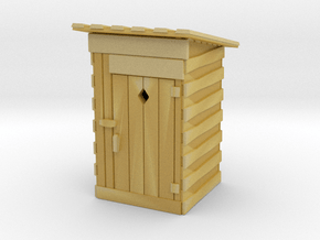 1/100 wooden toilet in Tan Fine Detail Plastic