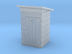 1/100 wooden toilet in Clear Ultra Fine Detail Plastic