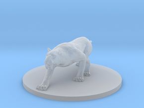 Saber Tooth Tiger in Clear Ultra Fine Detail Plastic