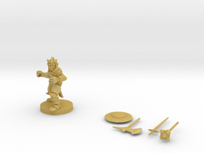 Gnome /Fighter/Cleric/Paladin in Tan Fine Detail Plastic