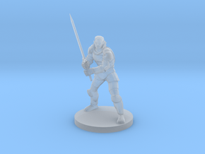 Half Elf Great Weapon Fighter in Clear Ultra Fine Detail Plastic