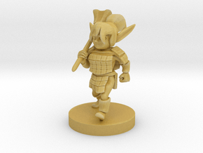 Gnome Female Fighter with Mace in Tan Fine Detail Plastic