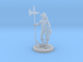 Tiefling  Female Barbarian in Clear Ultra Fine Detail Plastic