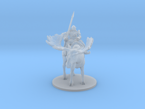 Elven Moose Rider in Clear Ultra Fine Detail Plastic