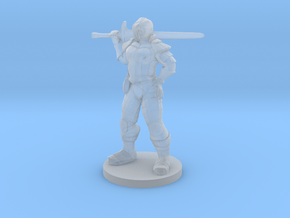 Great Weapon Female Fighter in Clear Ultra Fine Detail Plastic
