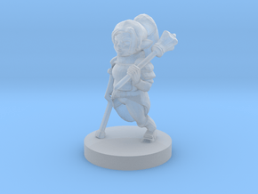 Halfling Female Cleric Missing Leg in Clear Ultra Fine Detail Plastic