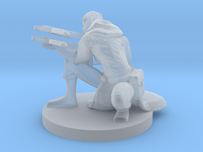 Double Crossbow Ranger Aiming in Clear Ultra Fine Detail Plastic