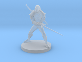 Human Male Fighter in Clear Ultra Fine Detail Plastic