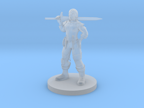 Heavy Weapon Lady Fighter in Clear Ultra Fine Detail Plastic