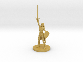 Female Elf Paladin / Cleric with Sunblade in Tan Fine Detail Plastic