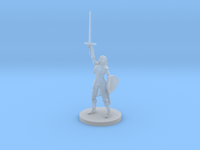 Female Elf Paladin / Cleric with Sunblade in Clear Ultra Fine Detail Plastic