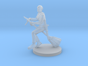 Bard on a  Broom in Clear Ultra Fine Detail Plastic