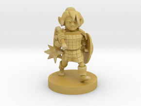 Gnome Female Paladin with Flail in Tan Fine Detail Plastic