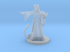 Tiefling Male Warlock / Sorcerer - Four Horns in Clear Ultra Fine Detail Plastic