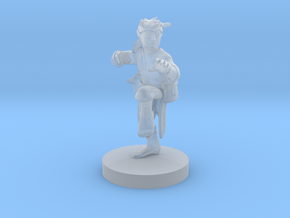 Halfling Monk with Kusarigama in Clear Ultra Fine Detail Plastic