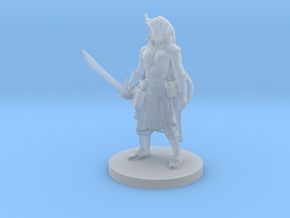 Elf Female  Ranger with Sword in Clear Ultra Fine Detail Plastic