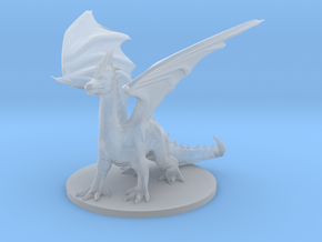 Young Green Dragon - Pose 2 in Clear Ultra Fine Detail Plastic