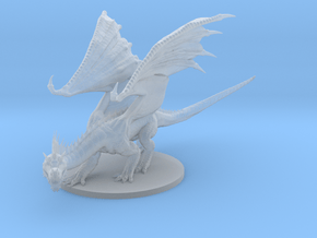 Young Green Dragon  in Clear Ultra Fine Detail Plastic