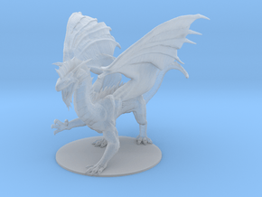 Adult Silver Dragon in Clear Ultra Fine Detail Plastic