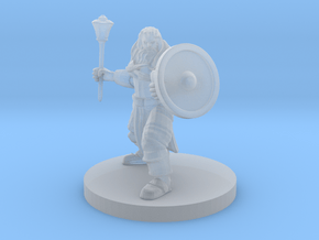 Cleric of Battle with Mace in Clear Ultra Fine Detail Plastic