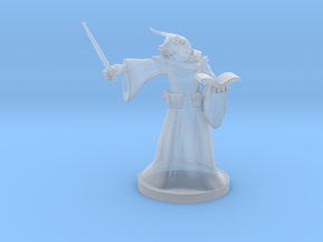 Minotaur Wizard with Wand in Clear Ultra Fine Detail Plastic