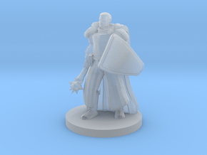 Sun Cleric with a Mace and Shield in Clear Ultra Fine Detail Plastic