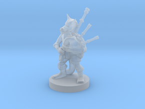 Kobold Bard with Bagpipes in Clear Ultra Fine Detail Plastic