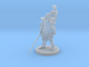 Barbarian and Girl Mage in Clear Ultra Fine Detail Plastic
