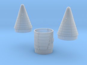 SRB NoseCones 1:48 Pair in Clear Ultra Fine Detail Plastic
