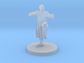 Human Martial Arts Adept in Clear Ultra Fine Detail Plastic