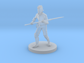 Female Elven Glaive Fighter in Clear Ultra Fine Detail Plastic
