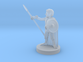 Halfling Light Cleric with a Spear and Shield in Clear Ultra Fine Detail Plastic