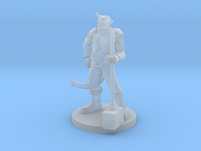 Tiefling Male Barbarian in Clear Ultra Fine Detail Plastic