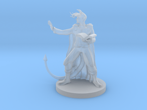 Tiefling Wizard with Beastly Horns in Clear Ultra Fine Detail Plastic