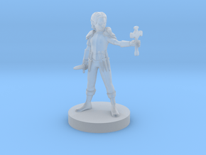 Gnome Female Cleric with Holy Symbol in Clear Ultra Fine Detail Plastic