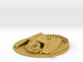 Sleeping Dragon in Tan Fine Detail Plastic