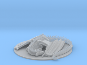 Sleeping Dragon in Clear Ultra Fine Detail Plastic