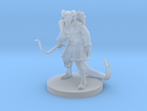 Tiefling Male Monk with Bow in Clear Ultra Fine Detail Plastic