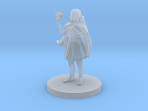 Human Sorceress casting a Fire Spell in Clear Ultra Fine Detail Plastic