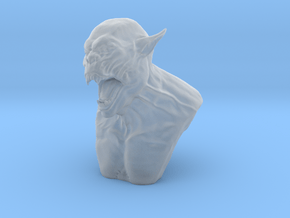 1/9 scale Orc daemonic creature bust A in Clear Ultra Fine Detail Plastic