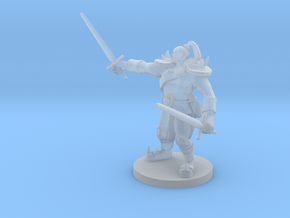 Half Orc Male Barbarian two swords in Clear Ultra Fine Detail Plastic