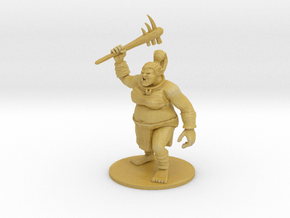 Female Ogre with Dented Head and Neck Harness in Tan Fine Detail Plastic