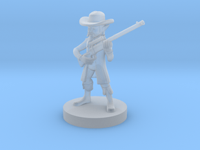 Gnome Gunslinger with Long Rifle in Clear Ultra Fine Detail Plastic
