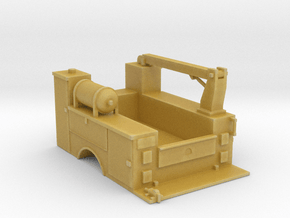 MOW Truck Bed With Fixed Crane 1-87 HO Scale  in Tan Fine Detail Plastic